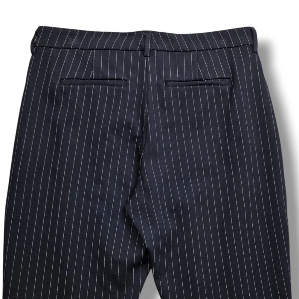 Liverpool Kelsey Knit Trouser Womens 14 Super Stretch Ponte Ankle Black Striped